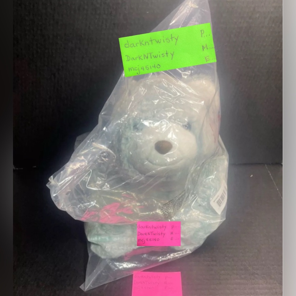 BNWT GUND SNUFFLES TWO TONE BLUE/WHITE APPROX 13” 2 OF 3 STILL SEALED IN PLASTIC